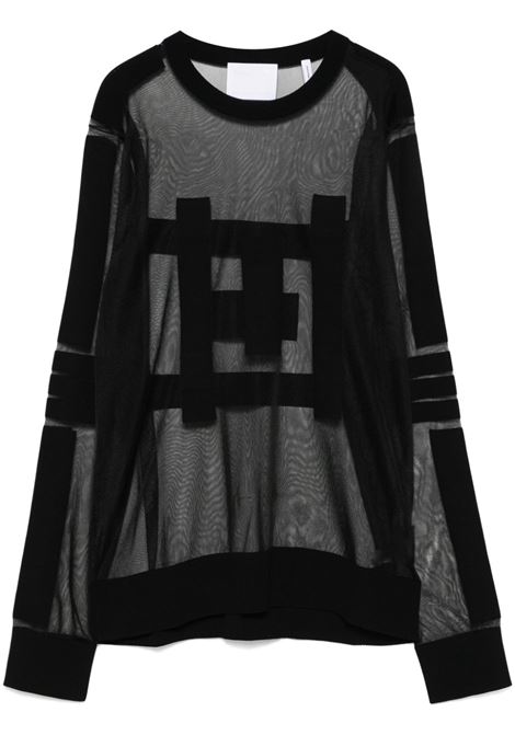 Black semi-sheer H Astro top Helmut lang - women